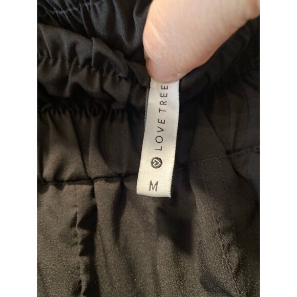 Love Tree Black Joggers | Women’s M | High Waist, Ankle Elastic - Picture 5 of 6